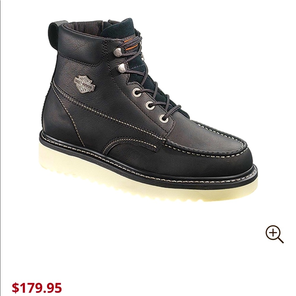 Harley Davidson Beau Black Wedge Motorcycle Boot - 12